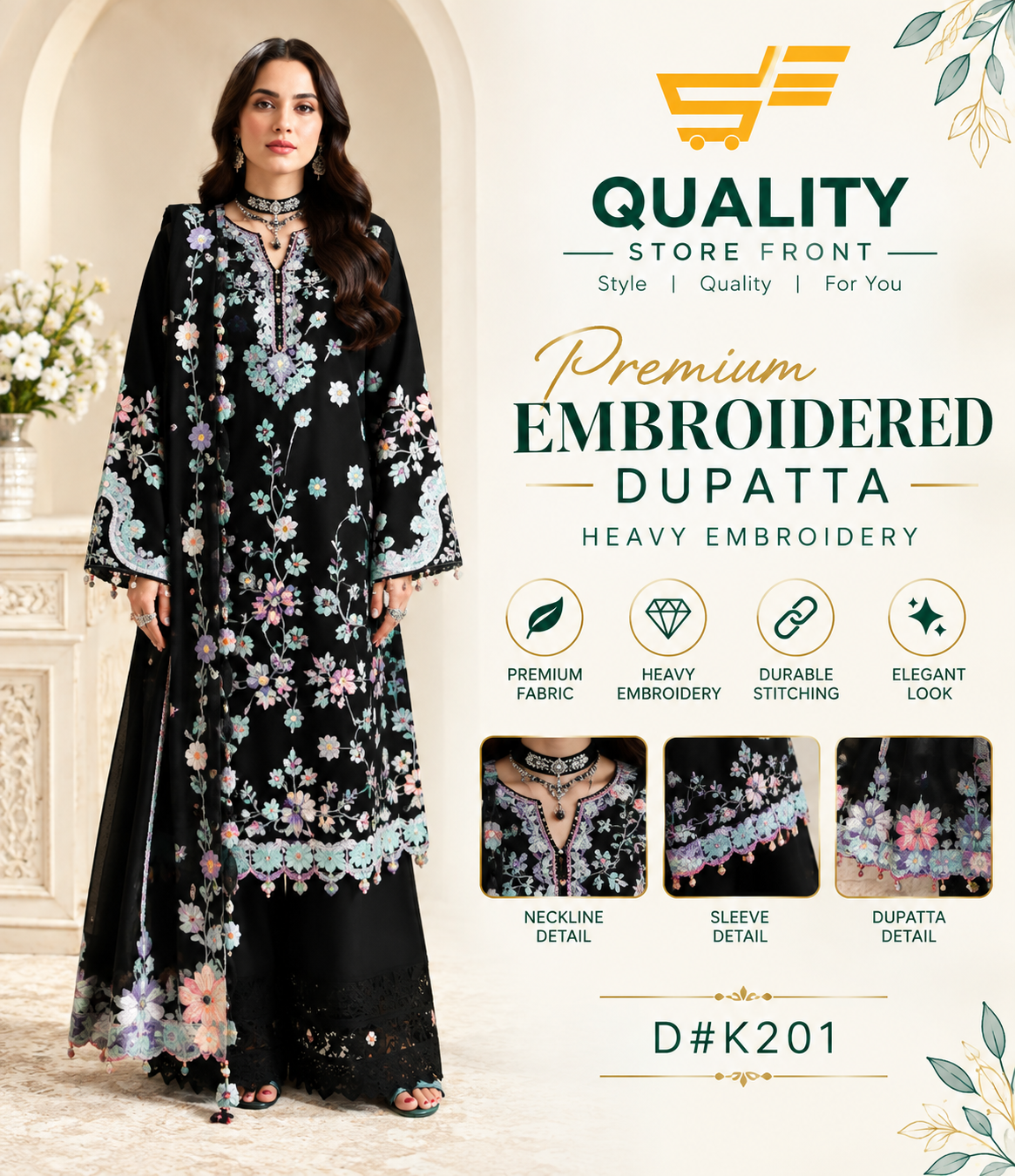 Embroidered suit