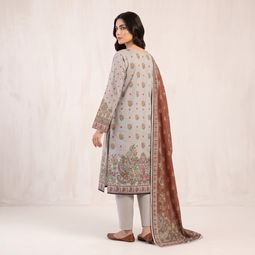 Unstitched Digital Printed Lawn 3 Piece UN_STITCHED