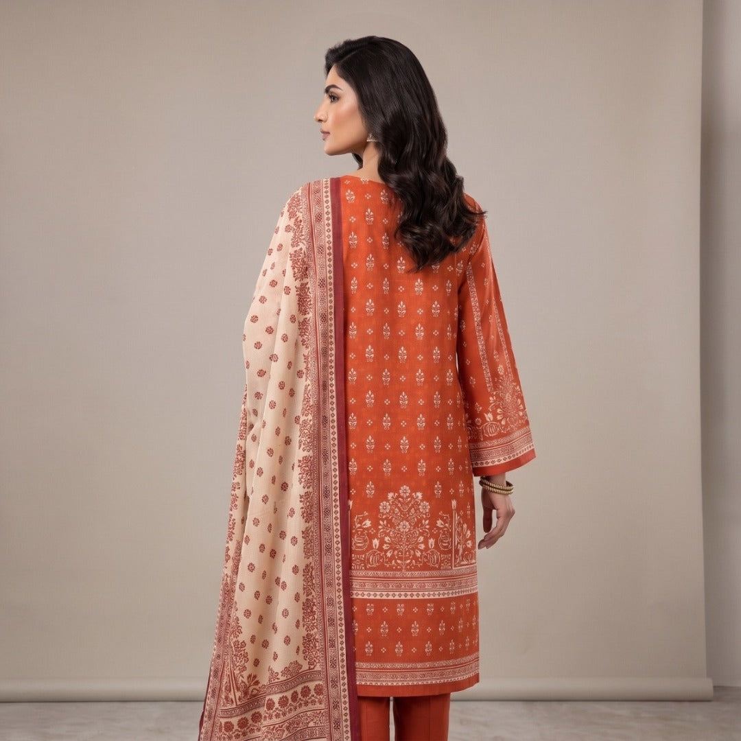 Unstitched Digital Printed Lawn 3 Piece UN_STITCHED