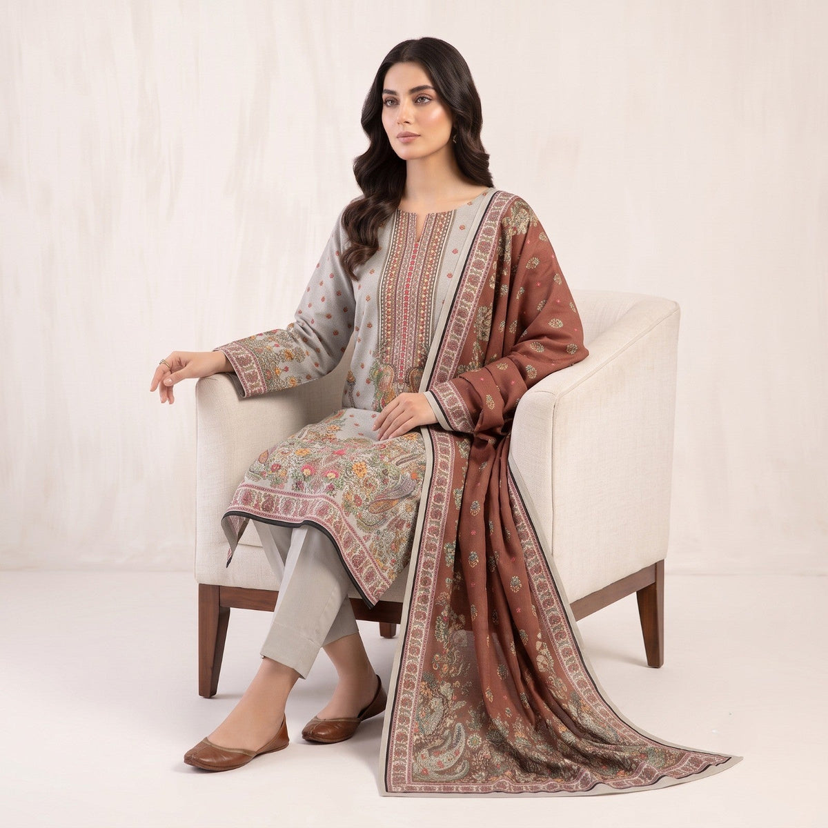 Unstitched Digital Printed Lawn 3 Piece UN_STITCHED