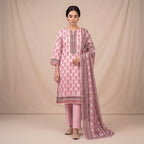 Unstitched Digital Printed Lawn 3 Piece UN_STITCHED