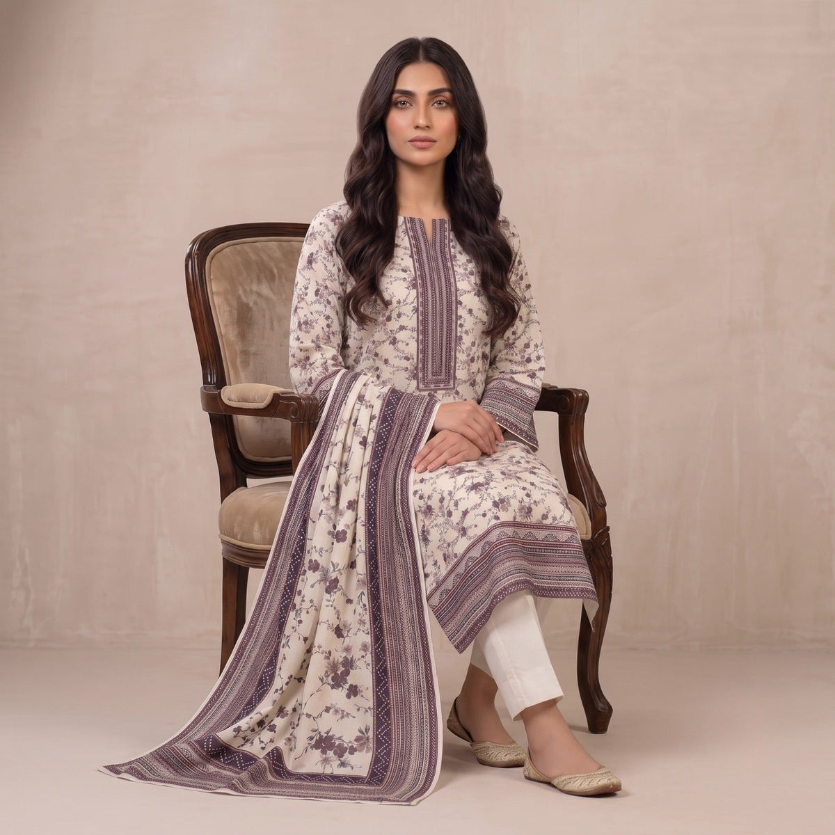 Unstitched Digital Printed Lawn 3 Piece UN_STITCHED