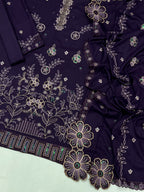 Unstitched Dhanak Heavy Embroidry 3 piece Suit